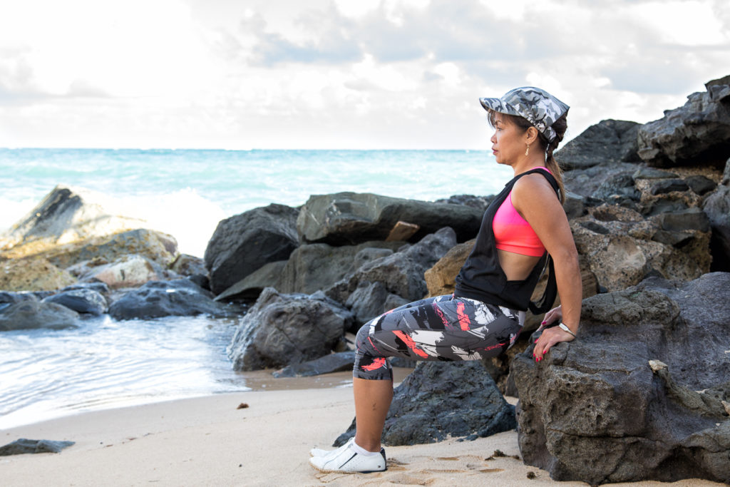 Triceps Dip step 1 - Travel with Resistance Bands