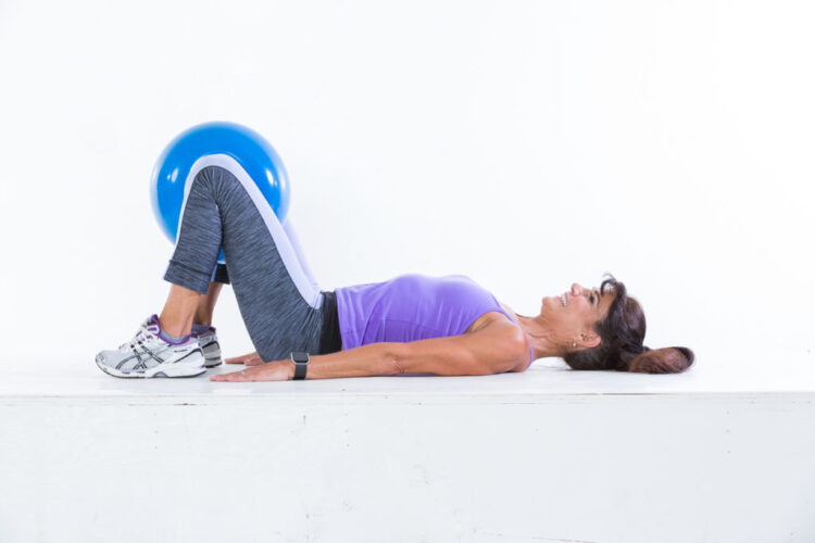 Hip thrust with inner-thigh squeeze step 2