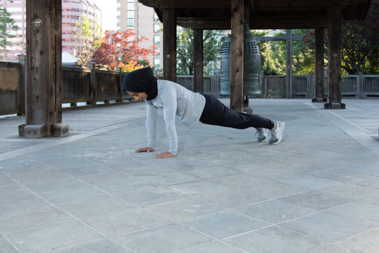 Burpees push up finish