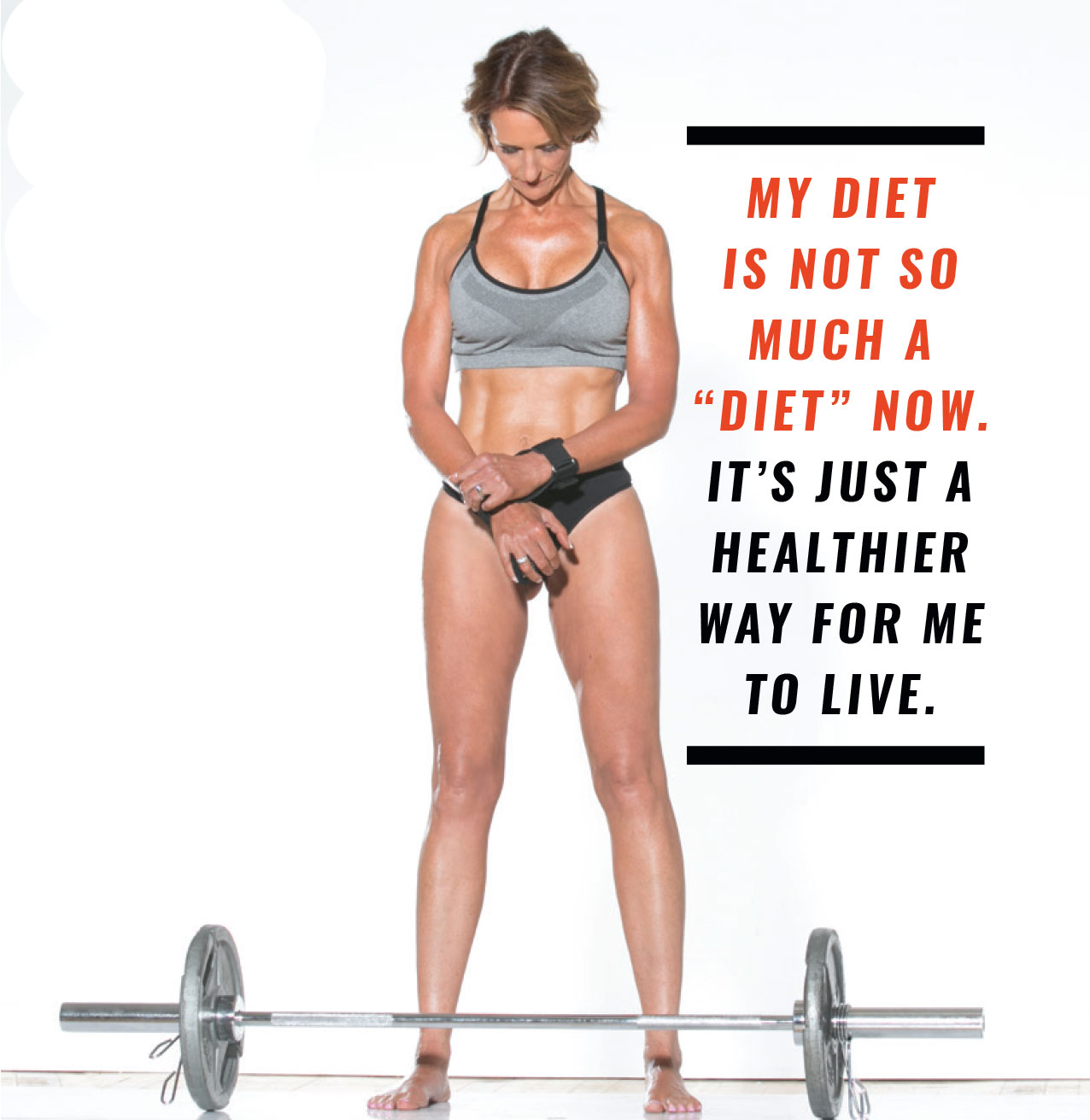 Karen Faith, an accomplished volleyball player, works on building her strength