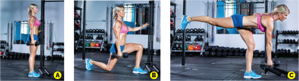 REVERSE LUNGE INTO SINGLE-LEGGED DEADLIFT