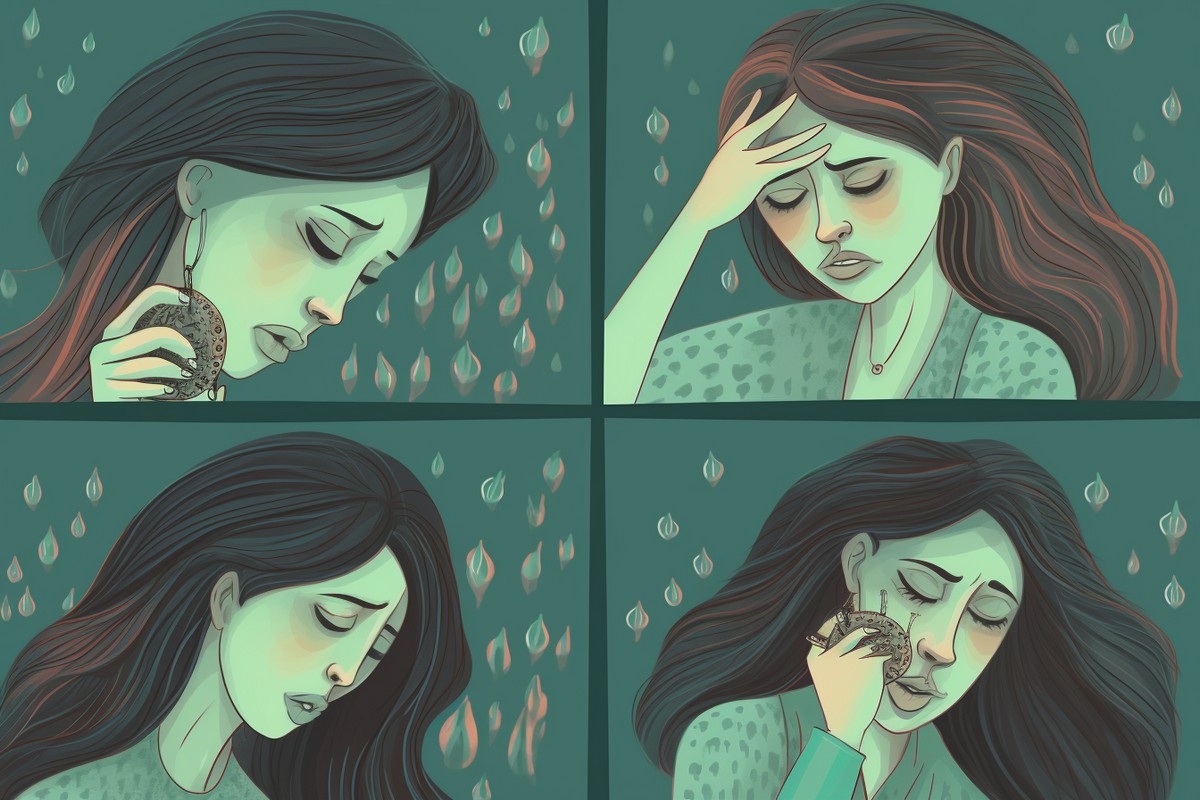 Mature woman experiencing perimenopause symptoms such as hot flashes