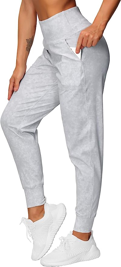 THE GYM PEOPLE Women's Joggers Pants Lightweight Athletic Leggings Tapered Lounge Pants 